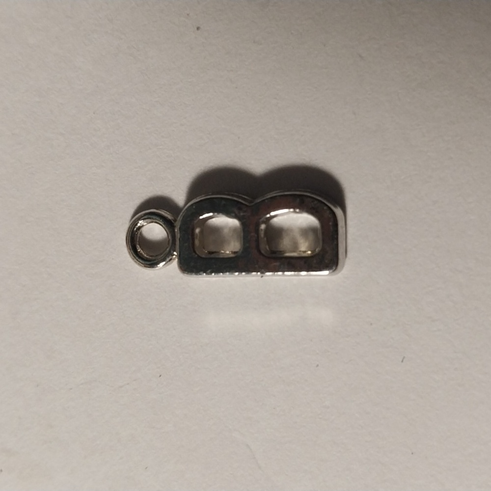 Silver Letter B charm necklace - Picture 1 of 1